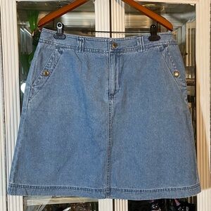 Khakis blue denim a line skirt women’s 14 nwt